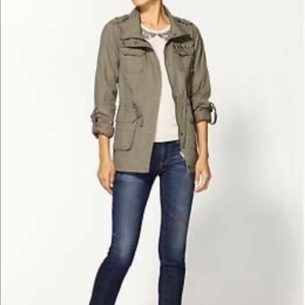 Hive & Honey Green Military Styled Anorak Jacket//S//Waist String Missing - Picture 1 of 9